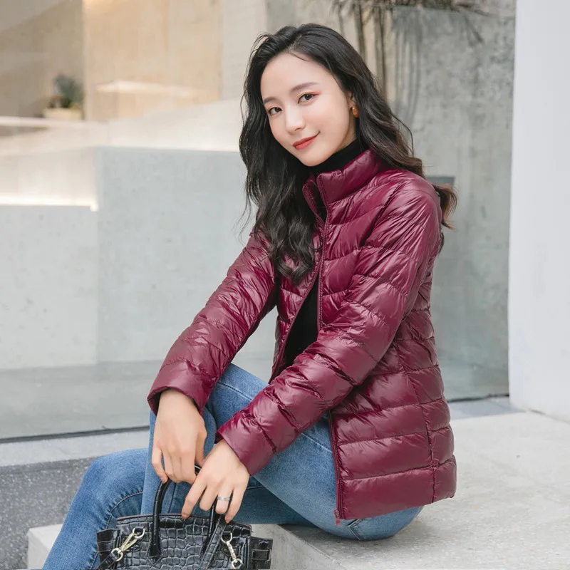 Женская куртка-бомбер легкие ультратонкие модные женские короткие пальто на