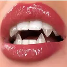 Накладные Зубы вампира для Хэллоуина для взрослых и детей, ужасный костюм для вечеринки, прозрачные клыки для косплея, клыки из смолы