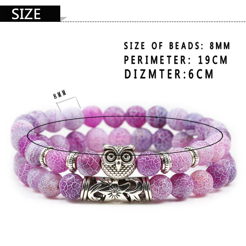 Браслеты унисекс из натуральной лавы 2 шт./компл. | Украшения и аксессуары