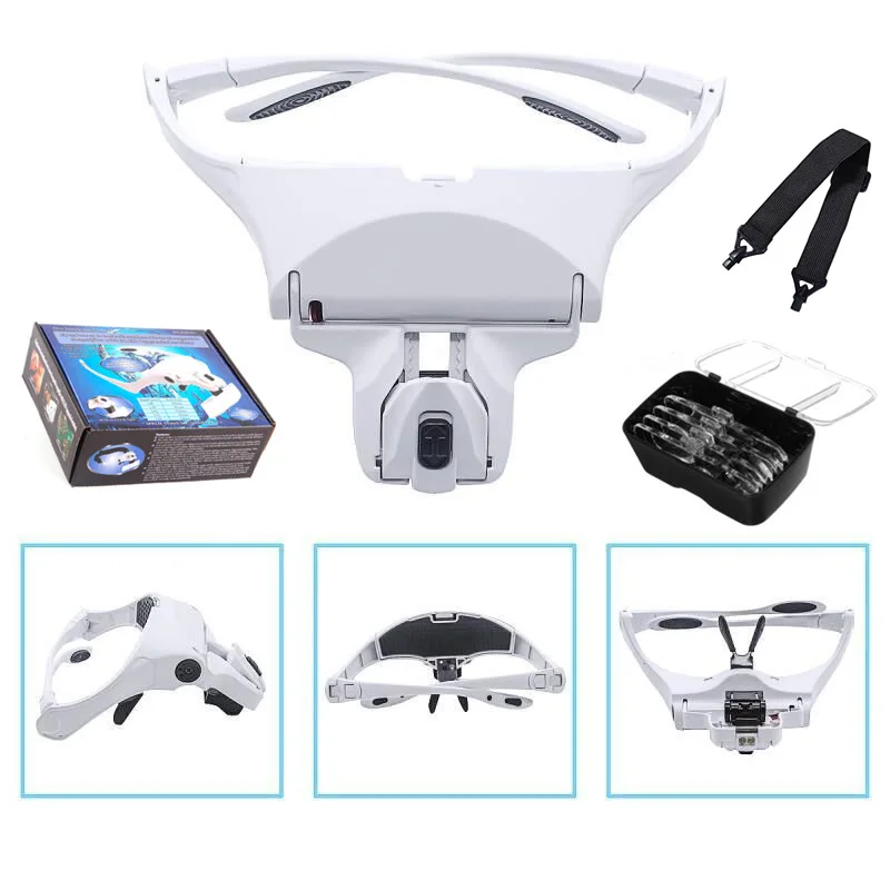 

Professional Makeup Tattoo Microblading Headhand Led Lamp with Magnifier for Makeup/tattoo/grafting Eyelash Tattoo Supplies Tool