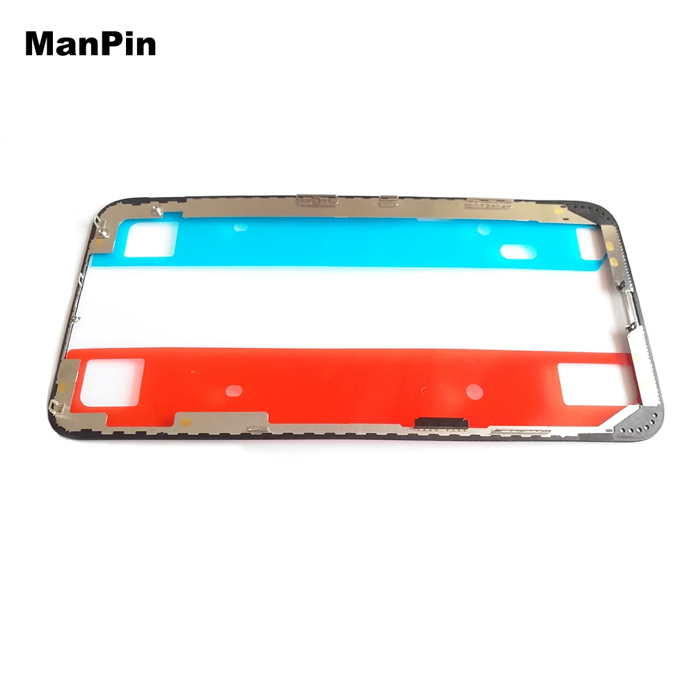 5Pcs Screen Bezel Frame for iPhone 11Pro MAX XS X LCD Display Glass Housings With Sticker Original Real Gold Mobile Phone Repair