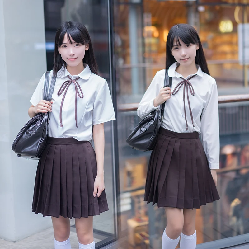 

New Japanese School Uniforms Anime Cos Sailor Suit Tops+tie+skirt Jk Navy Style Students Clothes For Girl Cheerleader Clothing
