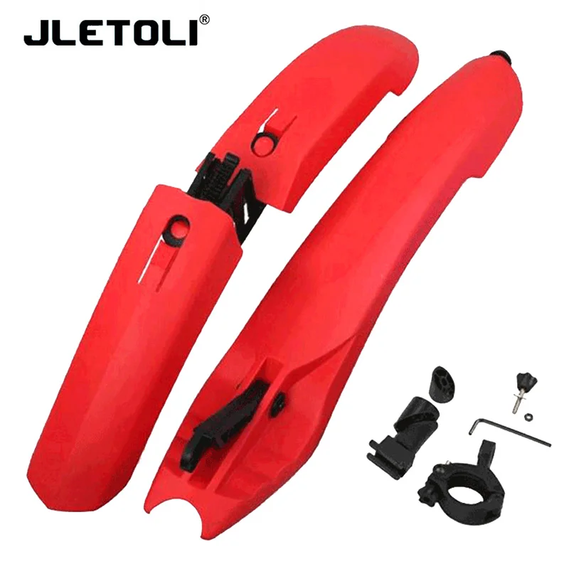 Red JLETOLI велосипедный брызговик горный велосипед, крылья со светодиодный светильник, велосипедные крылья, быстрое крепление, велосипедный брызговик, крылья для велосипеда, передние/задние крылья - Цвет: Red