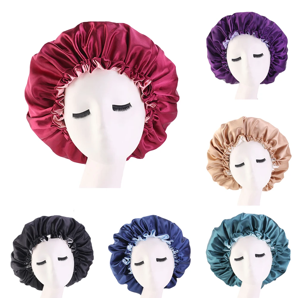 Мусульманская женская кепка для ночного сна атласная эластичная шапка ухода за