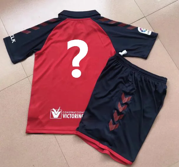 Мужские футболки для бега Osasuna Camiseta de futbol 19/20 высокое качество Maillot de foot Futbol Camisa - Цвет: Черный