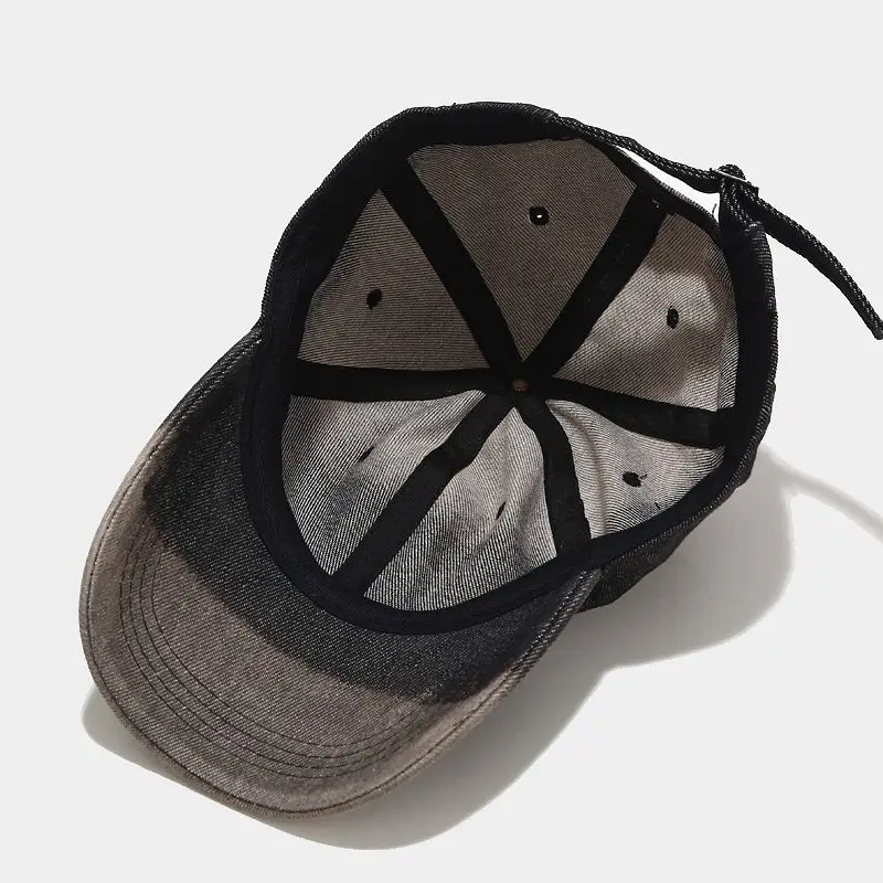 Ins Fashion Street Denim Gradient Baseball Cap Sport Sun Cap Adjustable Breathable Snapback Caps Outdoor Windproof Sunbonnet