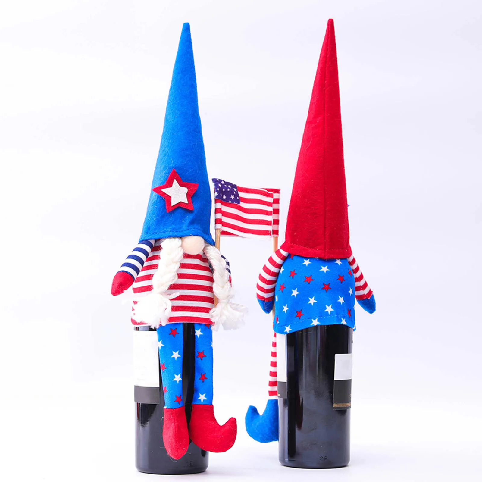 

Patriotic Gnome Doll Bottle Set Dwarf Plush Doll Decorations Holiday Gifts Game Interesting Toys Personalized gift Festival Gift