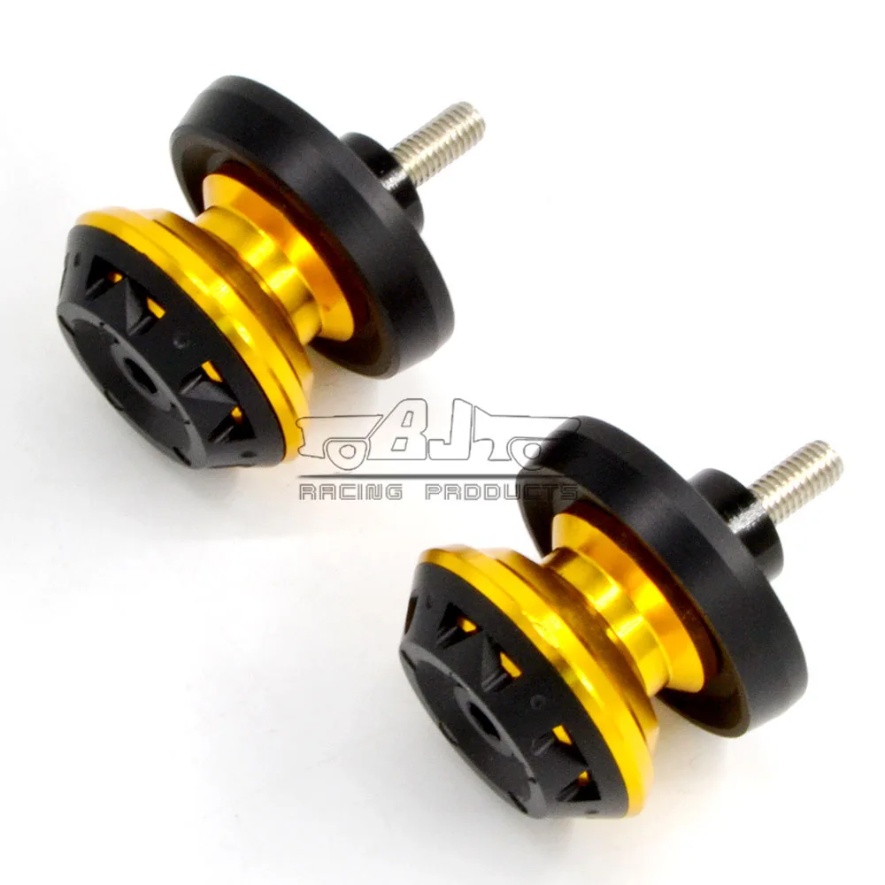 M8 Gold Bobbins 6 мм M6 M8 10 мм маятник мотоцикл слайдерные катушки поворотный рычаг стенд бобины винты болты для Yamaha R3 R25 FZ8 YZFR1 R6 MT09 - Цвет: M8 Gold Bobbins