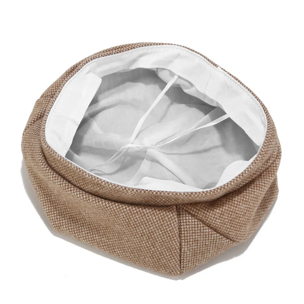 Акриловые шапки-береты женские береты для девочек винтажный однотонный берет на