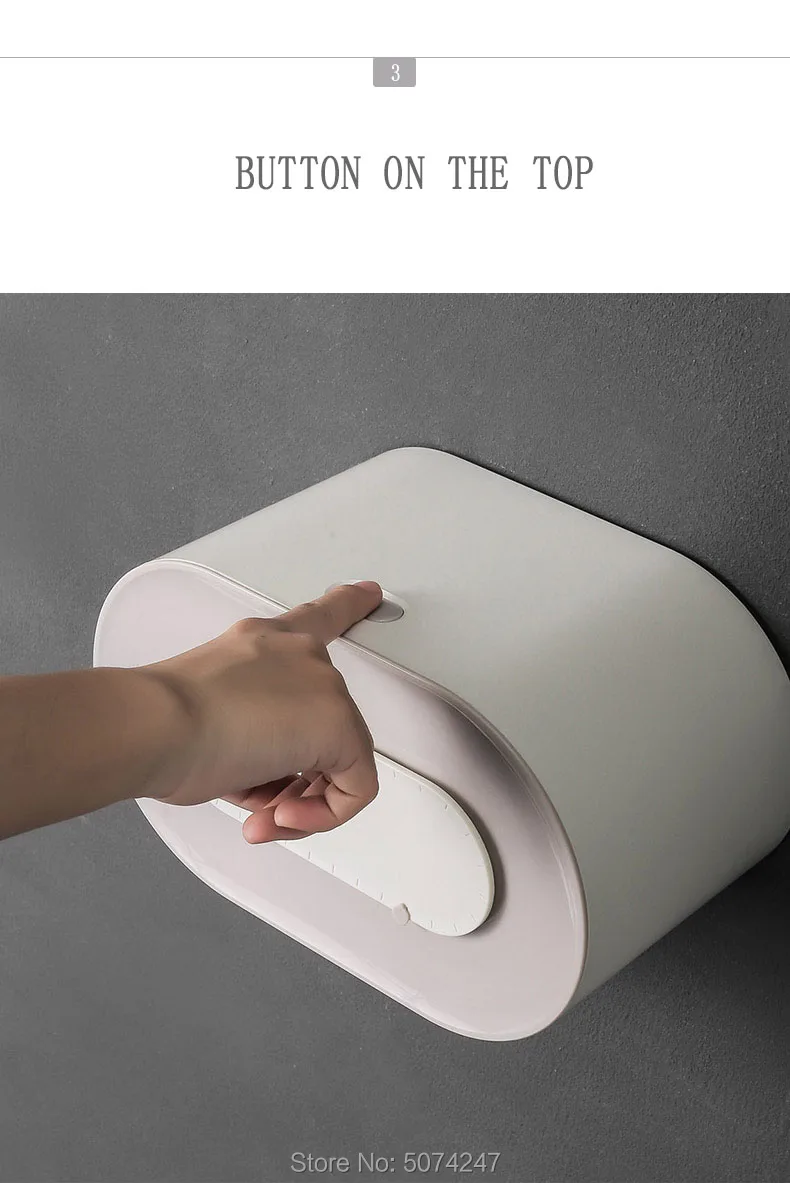 Коробка для салфеток ванной комнаты Бесплатная штамповка водонепроницаемый