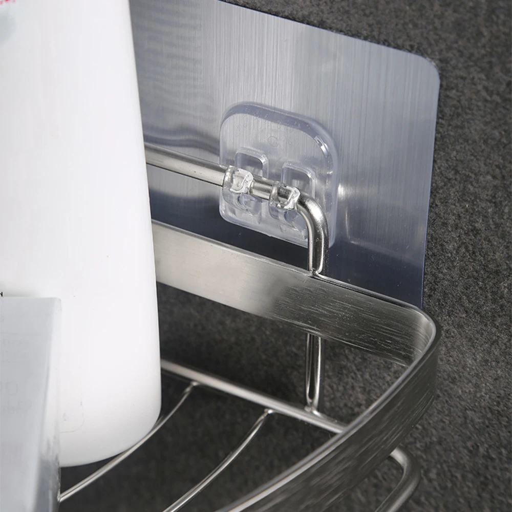 

Bathroom Storage Shelf 304 Stainless Steel Wall Mounted Corner Shower Caddy For Shampoo Body Wash Cream Soap