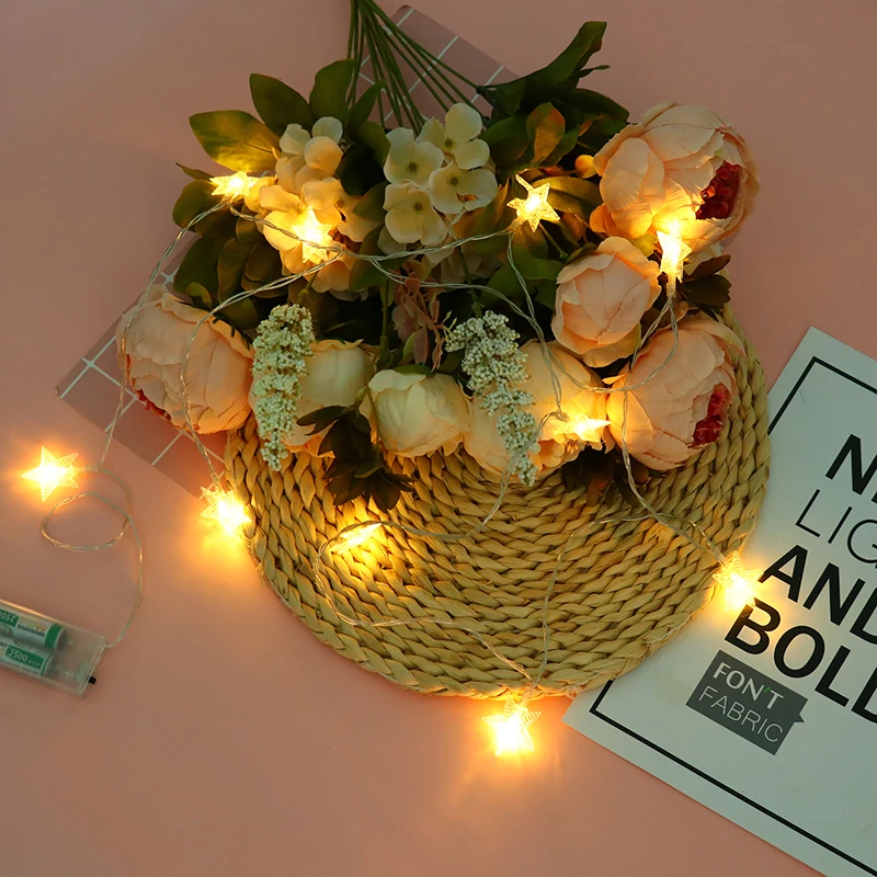 3 м 10 звезды СИД светильник гирлянды с пересекающимися мигающими звездами