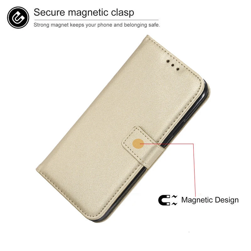 Однотонный кожаный чехол-кошелек для POCO X3 NFC Xiaomi Redmi Note 4 5 6 7 8 8T 9 9S 9A 9C Pro 7A 8A A3 10
