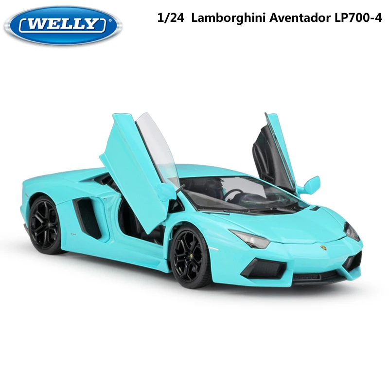 Модель литая автомобиля WELLY 1:24 Lamborghini автомобиль aventгоночный спортивный из