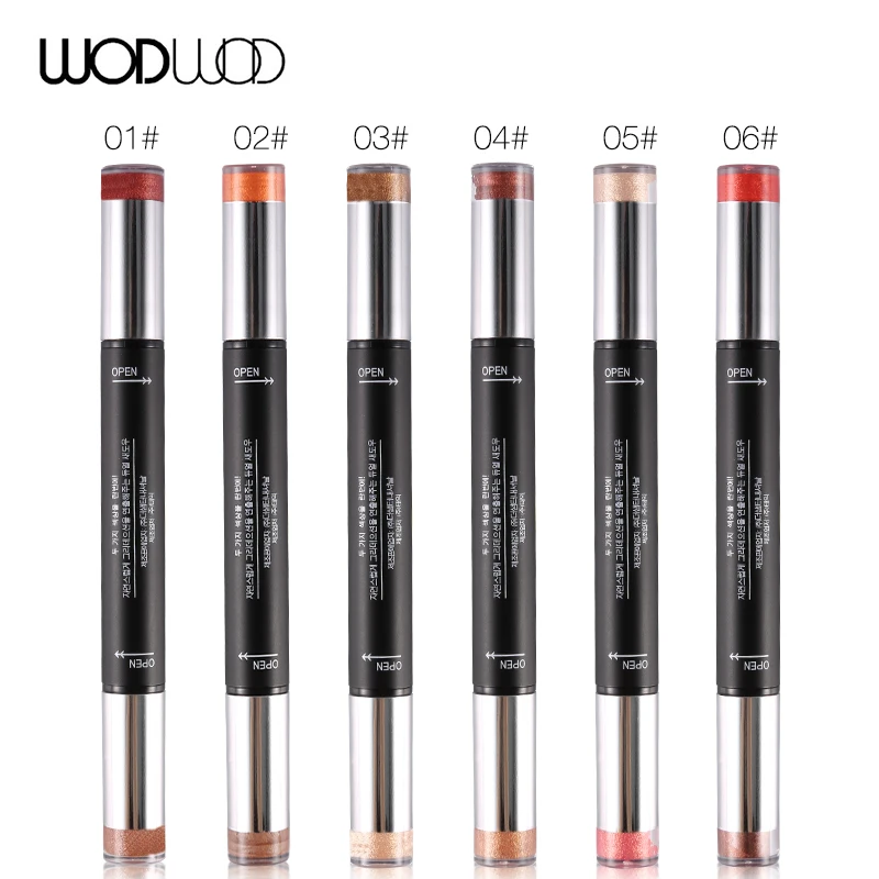 Wodwod двухсторонние матовые тени для век палочка мерцающие двойные блестящие и