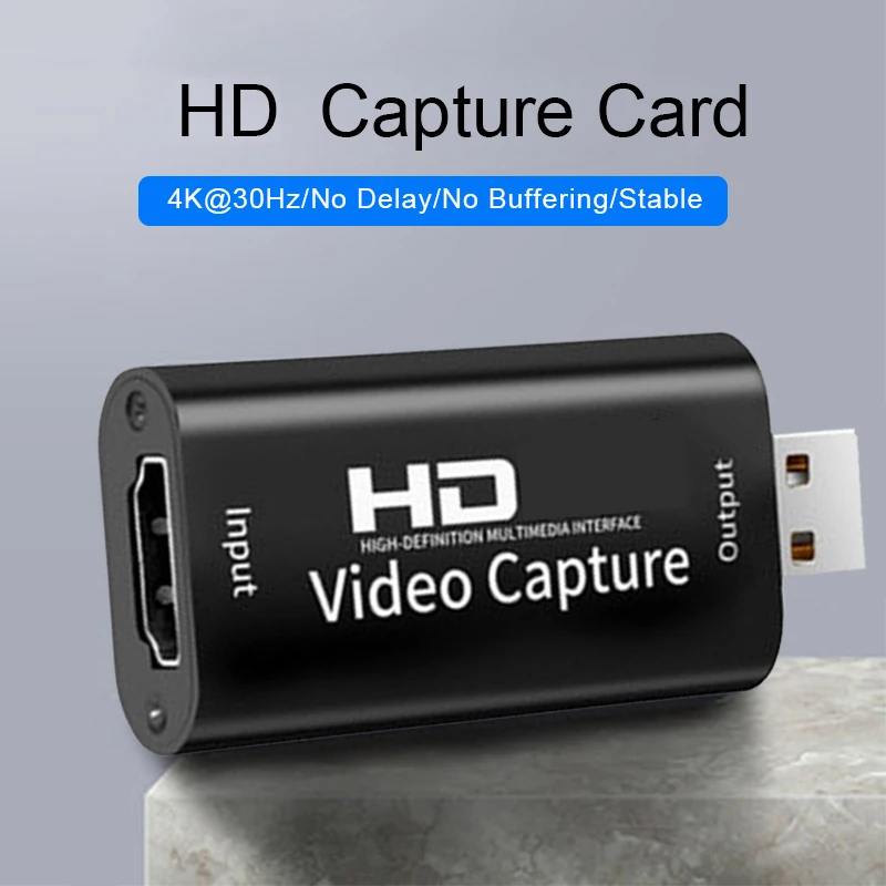 

4K Video Capture Card USB 3.0 To 2.0 HDMI-Compatible For Video Box PS4 DVD Game Camera Recorder Real Time Streaming Media