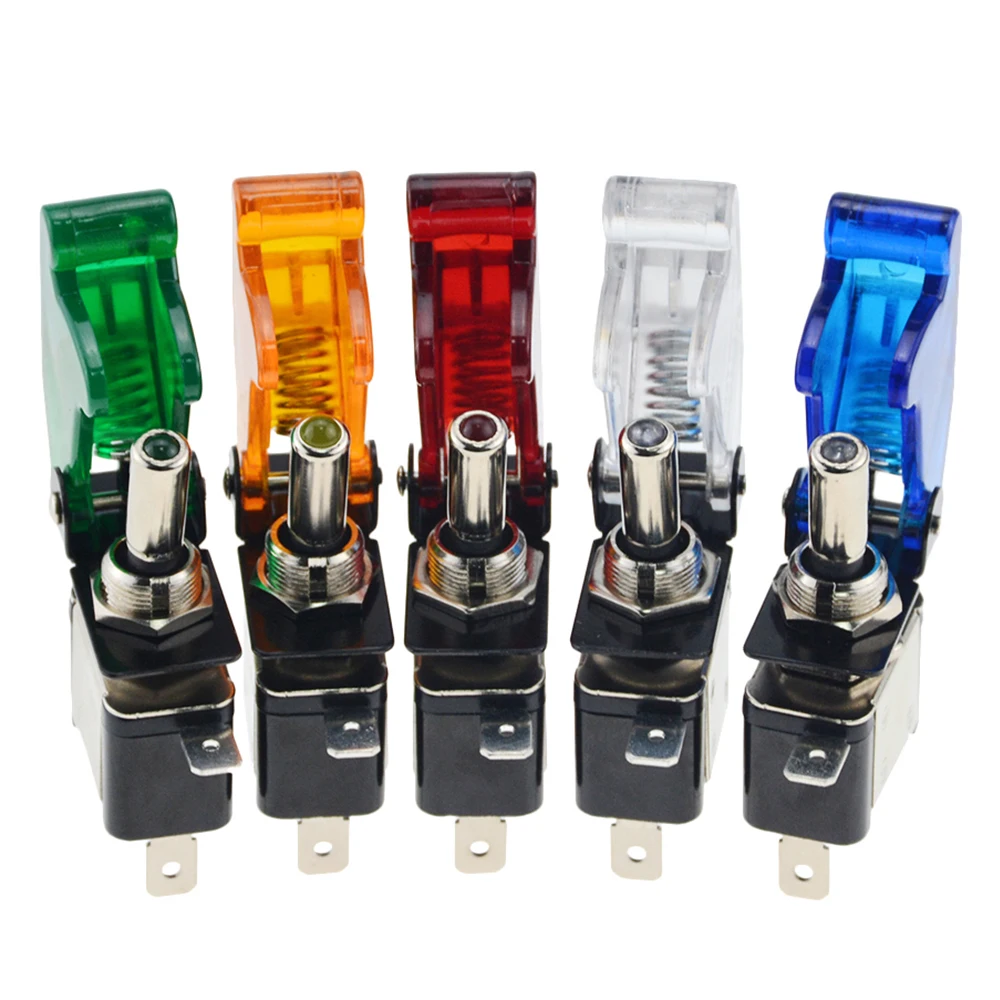 1 шт. прозрачной крышкой 12V 20A авто автомобиль грузовик с подсветкой Led тумблер