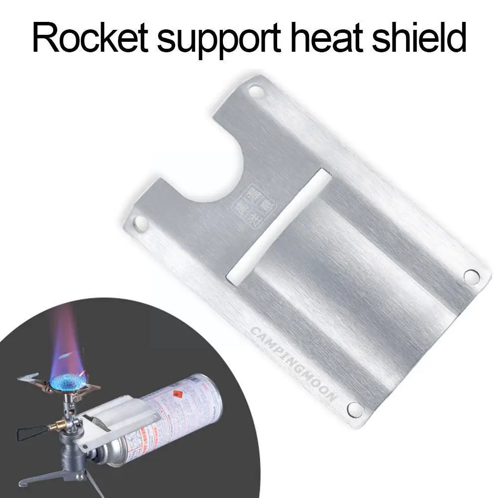 Outdoor Camping Gas Stove Thermal Baffle Bord Steel Rocket Bracket Heat For Hiking Picnic Z1i9 | Спорт и развлечения