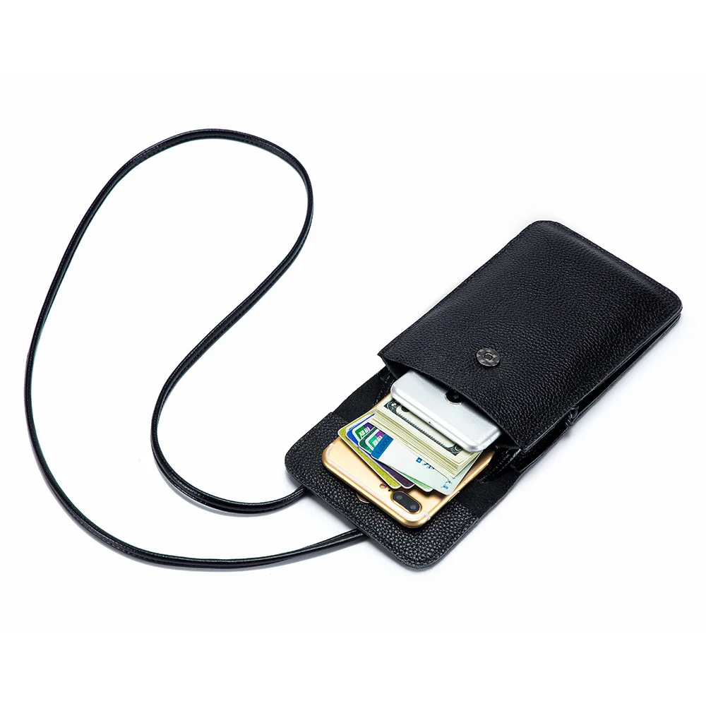 

Touchable Cell Phone Real Leather Women Shoulder Bags Ladies Hanging Mobile Cross Body Bag Multi-functional Mini Bag For Phone