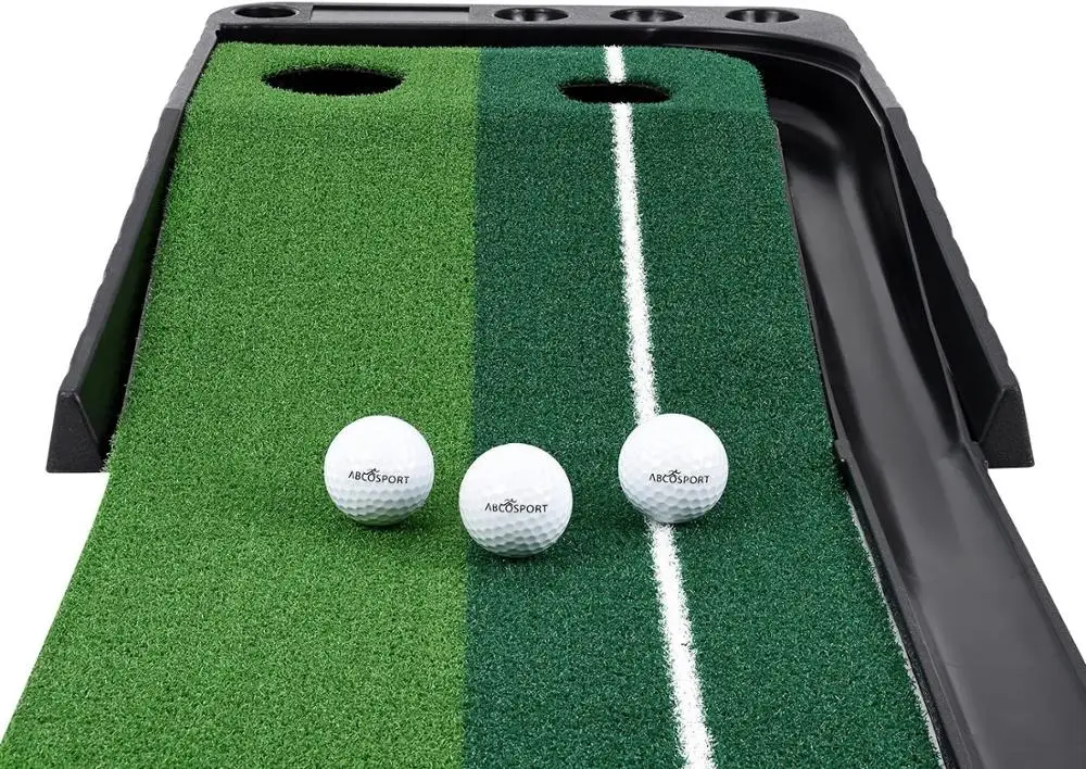 Fiyat Kapalı Golf Vuruş Yeşil Taşınabilir Mat Otomatik Top Dönüş Fonksiyonu Mini Golf Uygulama Eğitim Yardım 3 Bonus Topları