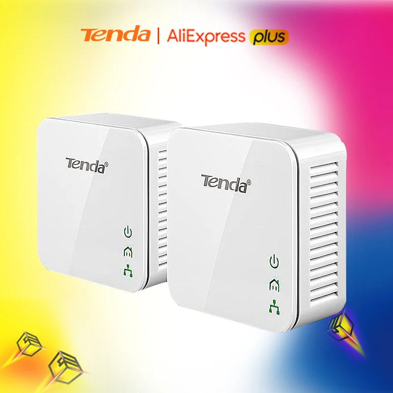 2 шт. Tenda P202 200 Мбит/с PowerLine Ethernet адаптер PLC Адаптер беспроводной Wifi маршрутизатор