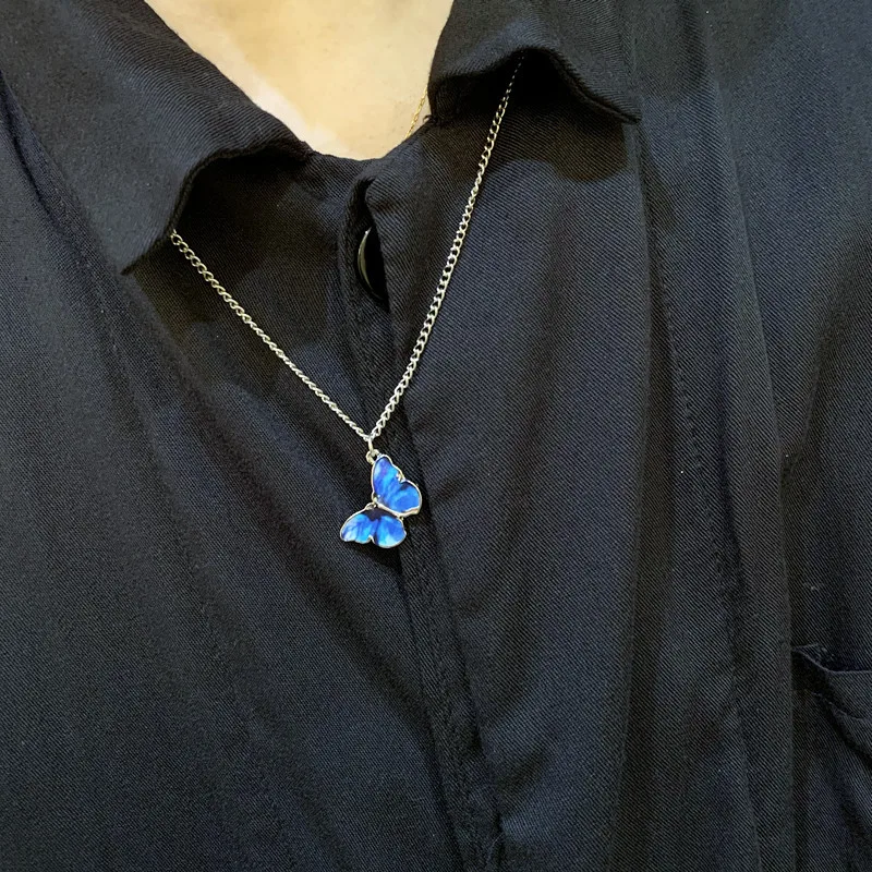 Ожерелье в форме бабочки для пар мужское темпераментная простая