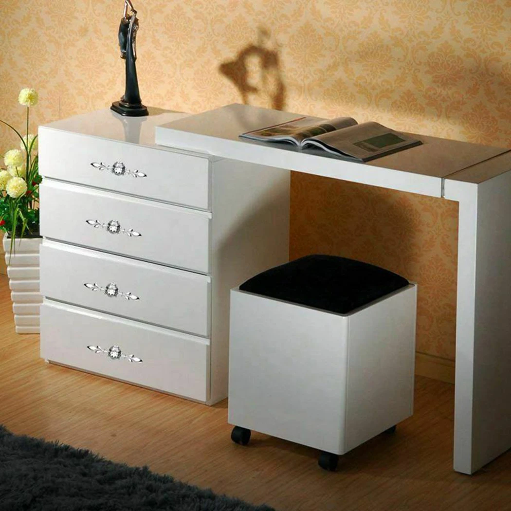 

With Silver Plate Pull handle Diamond Shape Cabinet Furniture Door Crystal