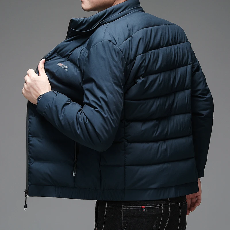 Warm New Designer Brand Casual Fashion Windproof Parka Bubble Jacket With Hood Men Windbreaker Puffer Coat Winter Clothes | Мужская