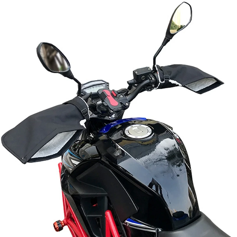 

NEW-1Pair Motorcycle Winter Warm Handlebar Gloves Windproof Warm Velvet Covers Cold Winter Warm Cycling Gloves