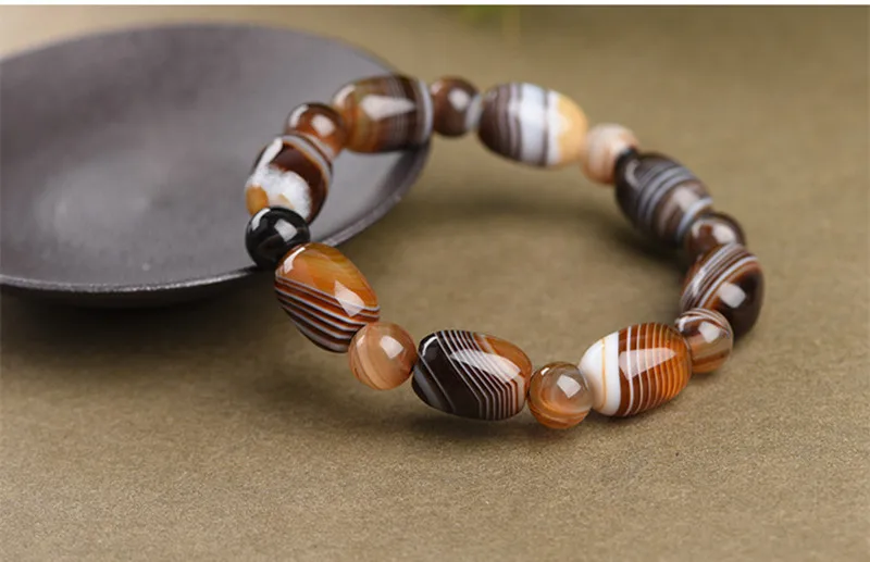 

Natural Stone Beads Bracelet Buddhist Prayer Ran Sardonyx Bracelet Agate Crystal Beaded Bracelets Grande Lovers Bracelet Jewelry