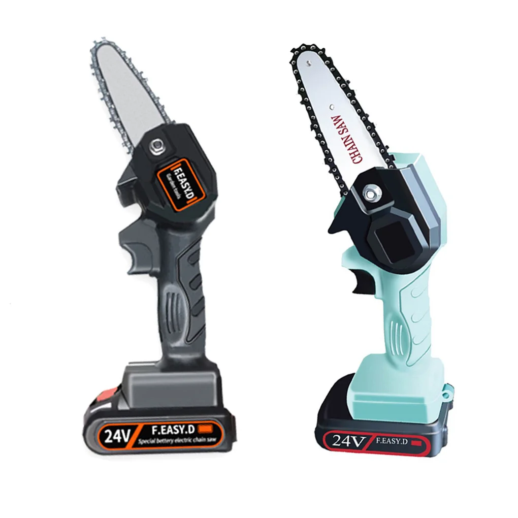 

550W 4 Inch Mini Electric Chain Saw Woodworking Pruning One-Handed Garden Tool Rechargeable EU/AU/UK/US Plug 110-220V Black