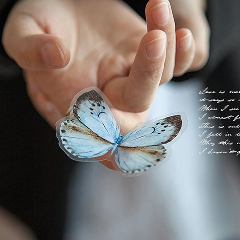 40 шт./компл. Домашние животные 3d бабочки настенный Декор милые настенные наклейки