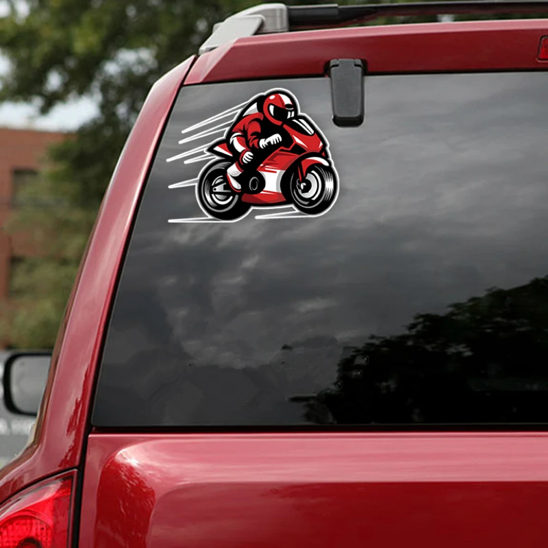 

15cmx15cm Stylish motocross rider Vinyl Car stickers Decals Motorcycle Accessories Car-Window Decorative Goods PVC