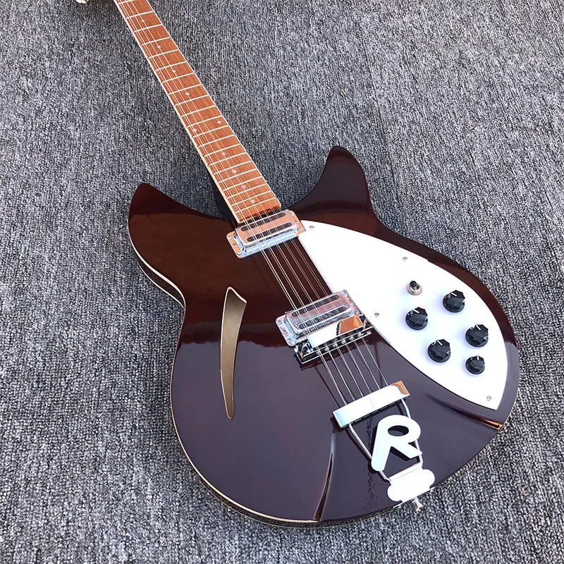 2019 Высококачественная 12 струнная электрическая гитара Ricken винно красная с R