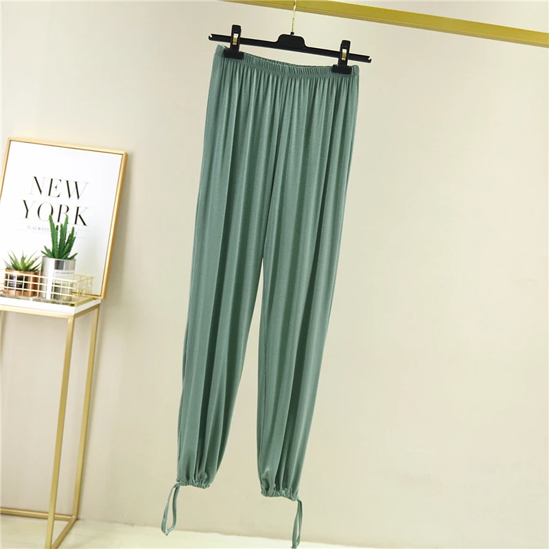 

Harem Pants Women Drape Summer Lace-up Solid Modal Loose Spring Sportswear Korean-style Elegant Trendy Trousers Womens Casual