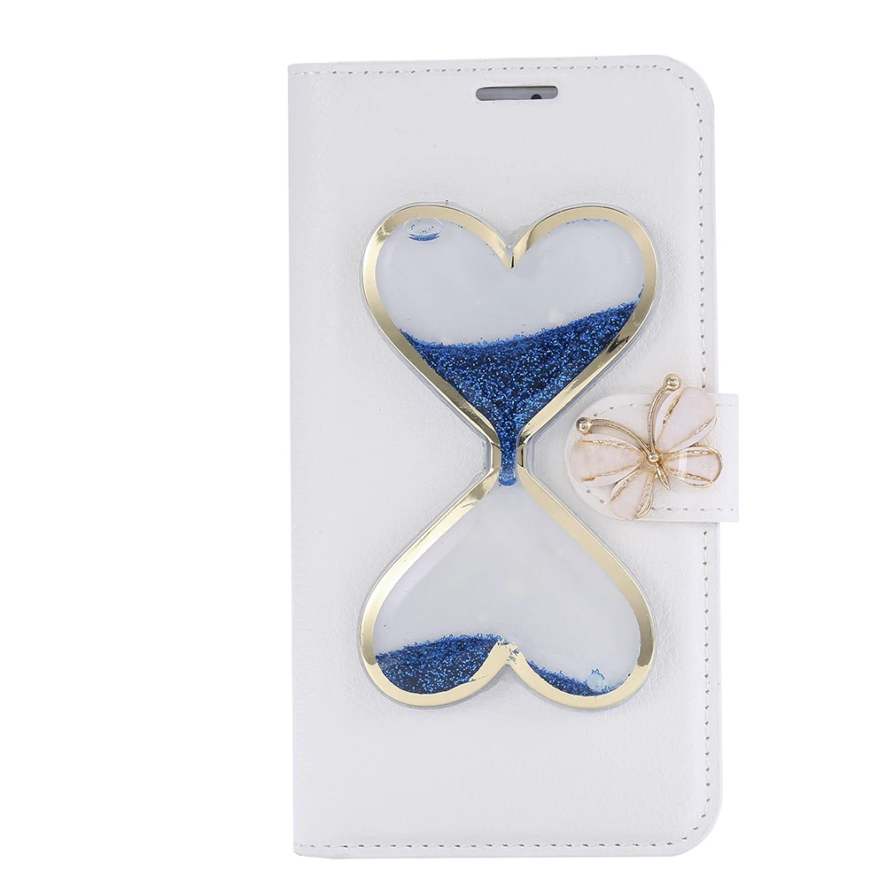 Чехол Кошелек со стразами и откидной крышкой из искусственной кожи с подставкой