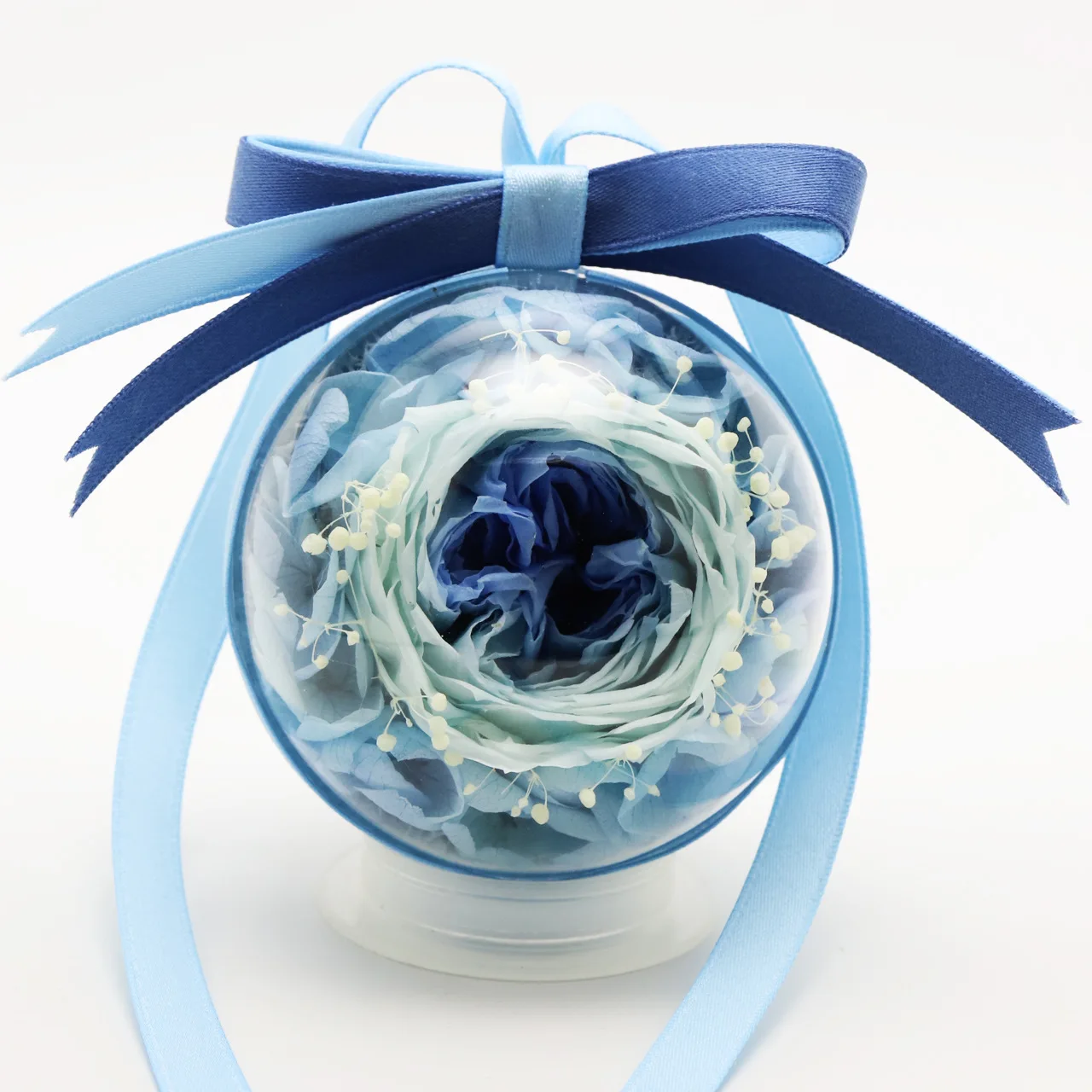 

Real Immortal Rose Ball Pendant, A Grade Austin Rose Flower Valentine's Day Christmas Mother's Day Gift Key Car Dekoration