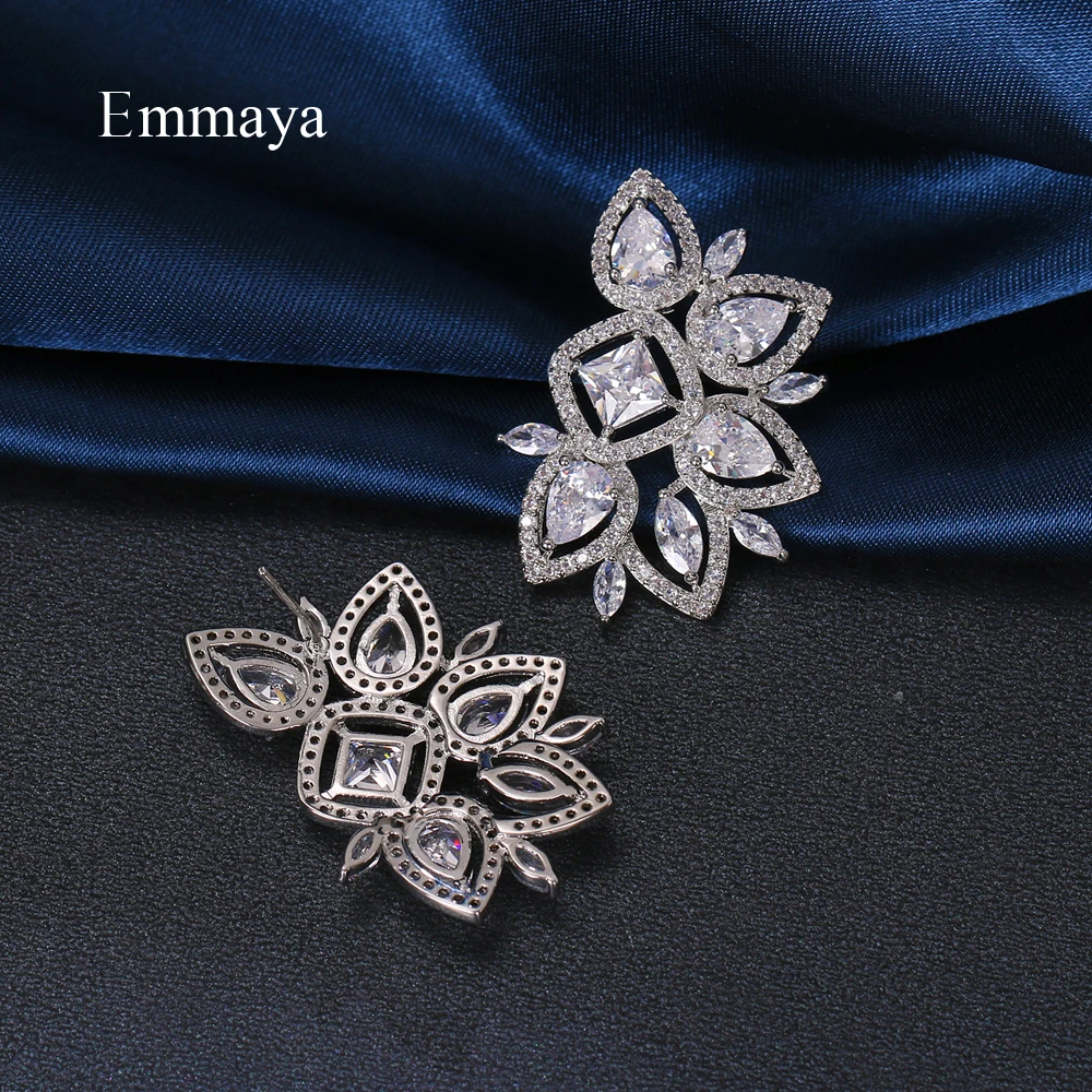 Emmaya New Fashion Fascinating Design Geometry Shape For Women Elegant Earring With AAA Zirconia Modern Jewelry Wedding party | Украшения и