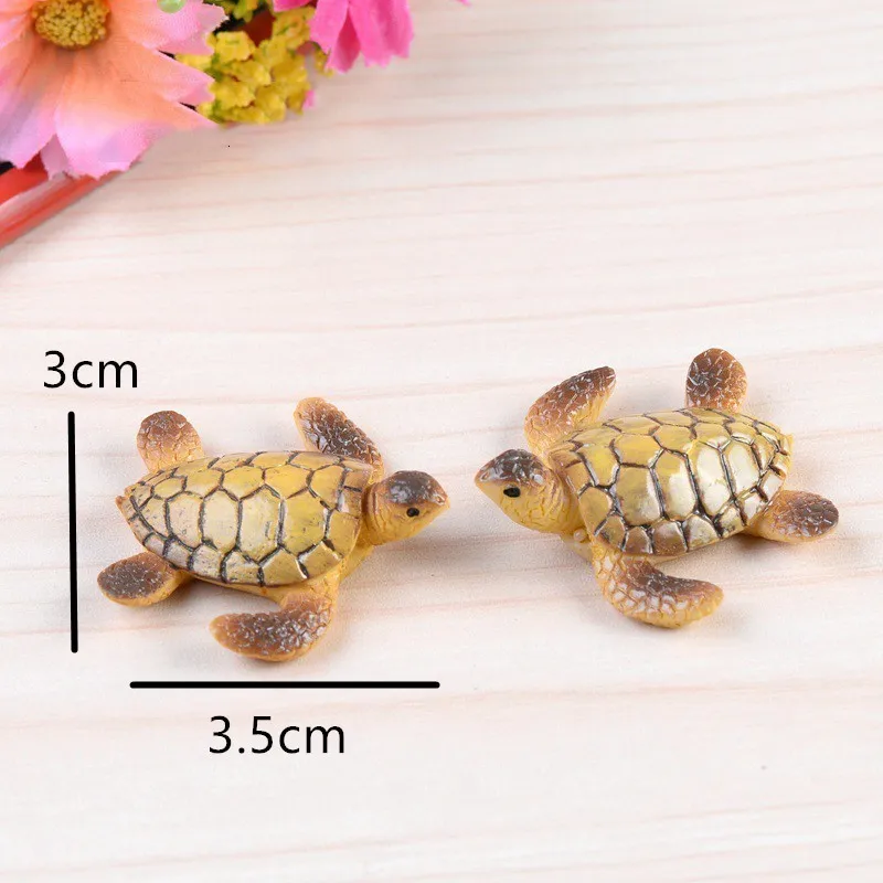 10/30/50/100pcs Green Sea Turtle Miniatures Landscape Fish Tank Decoration Simulation Animal Aquatic Ornament | Дом и сад