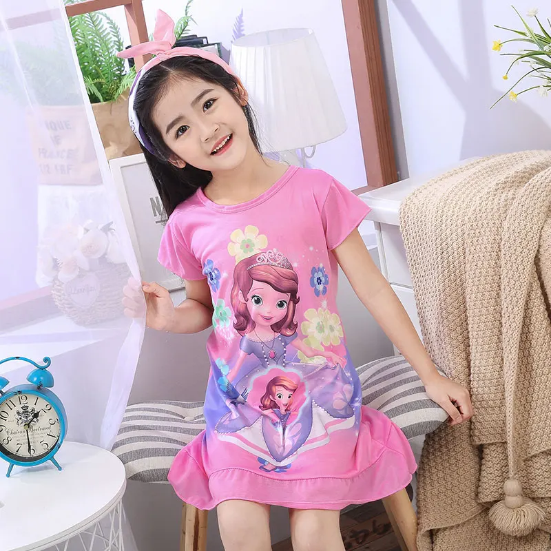 Новинка Распродажа Детские пижамы Летние платья Ночная рубашка для маленьких