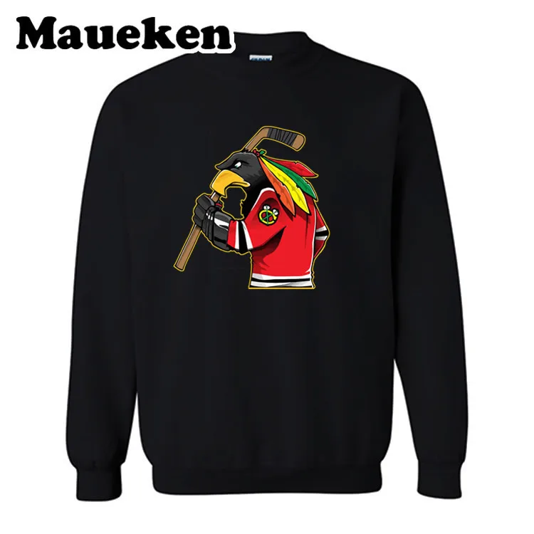 Мужские толстовки Chicago Fans Blackhawks с капюшоном толстый круглый воротник Осень Зима