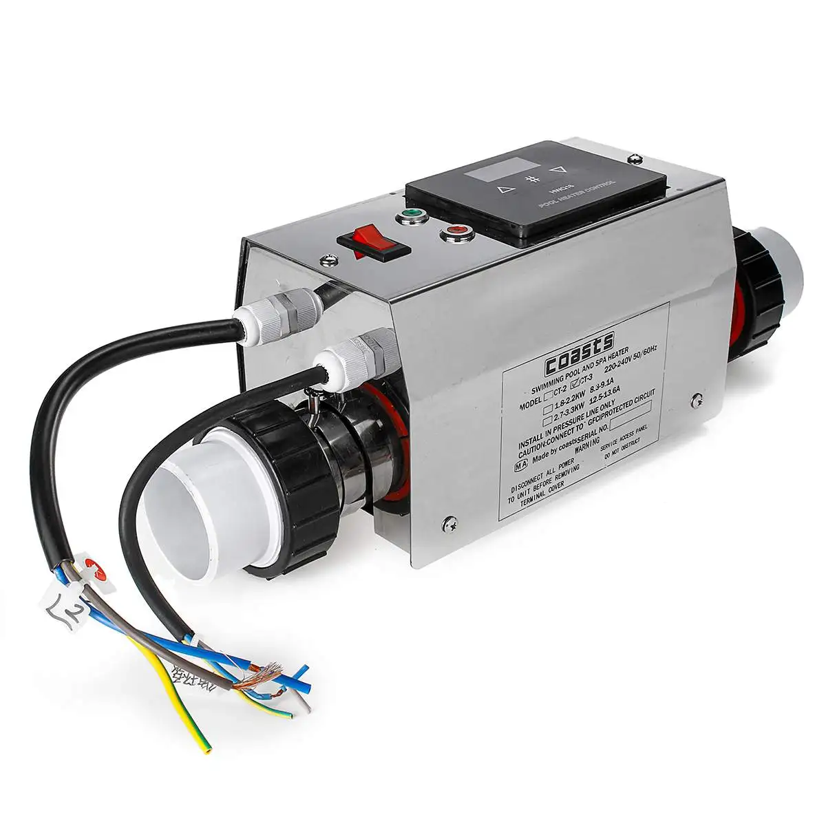 Подогреватель бассейна 3KW 220V Электрический бассейн и спа ванна Отопление термостат водонагревателя 220V аксессуары для бассейна