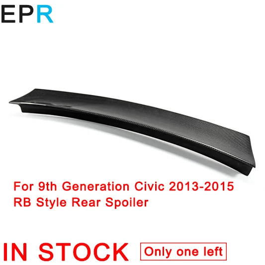 

For 9th Generation Civic 2013-2015 RB Style Carbon Fiber Rear Spoiler For Honda Glossy Fibre Wing