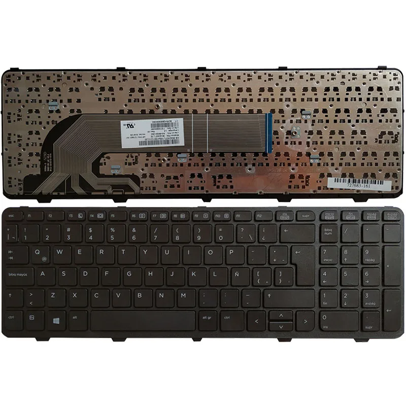 

Латиноамериканская Клавиатура для ноутбука HP PROBOOK 450 G0 450 G1 450 G2 455 G1 455 G2 470 G0 470 G1 470 G2, клавиатура с рамкой