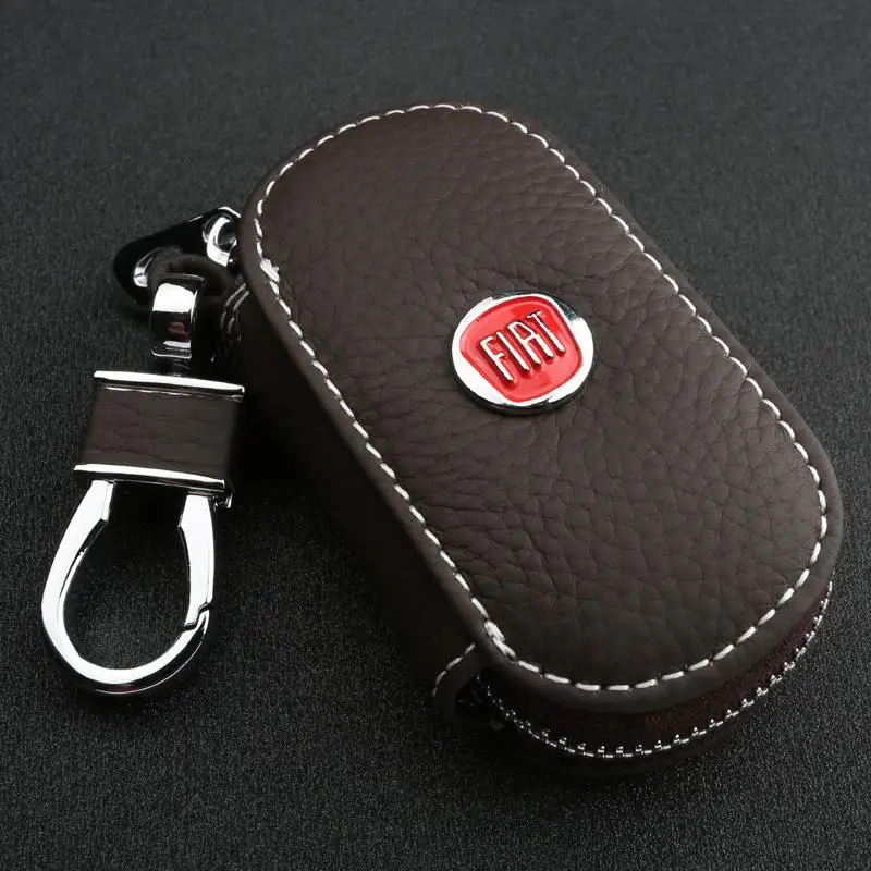 Чехол для ключей из натуральной кожи чехол автомобиля Fiat Panda Bravo Punto Linea Croma 500 595