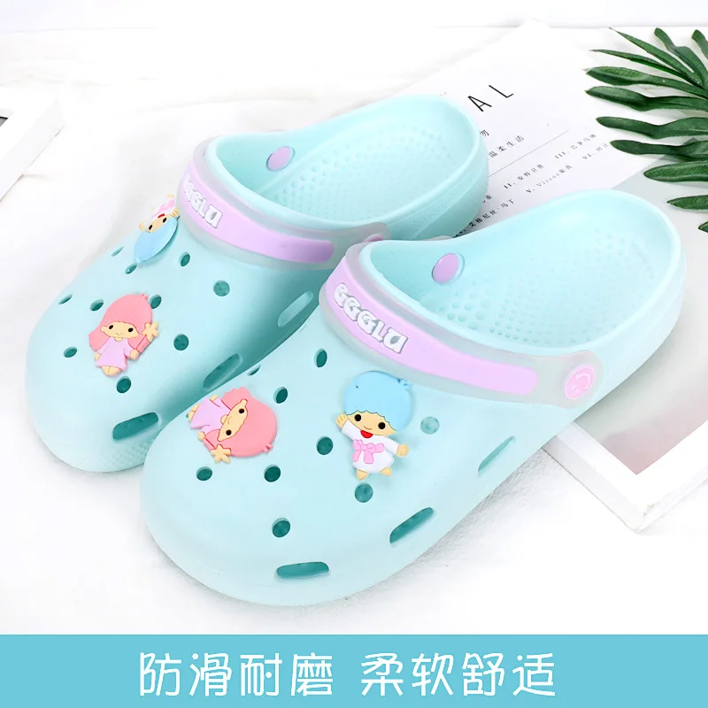 

Новинка, летняя обувь Dongdong, Женская Нескользящая пляжная обувь, сандалии Baotou, универсальные тапочки на толстой подошве