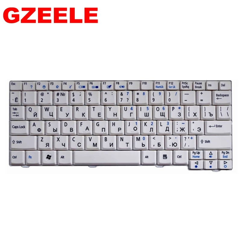 Русская клавиатура для ноутбука ACER ZG5 P531H ASone AOA150 AOD150 D250 RU белая новая | Компьютеры