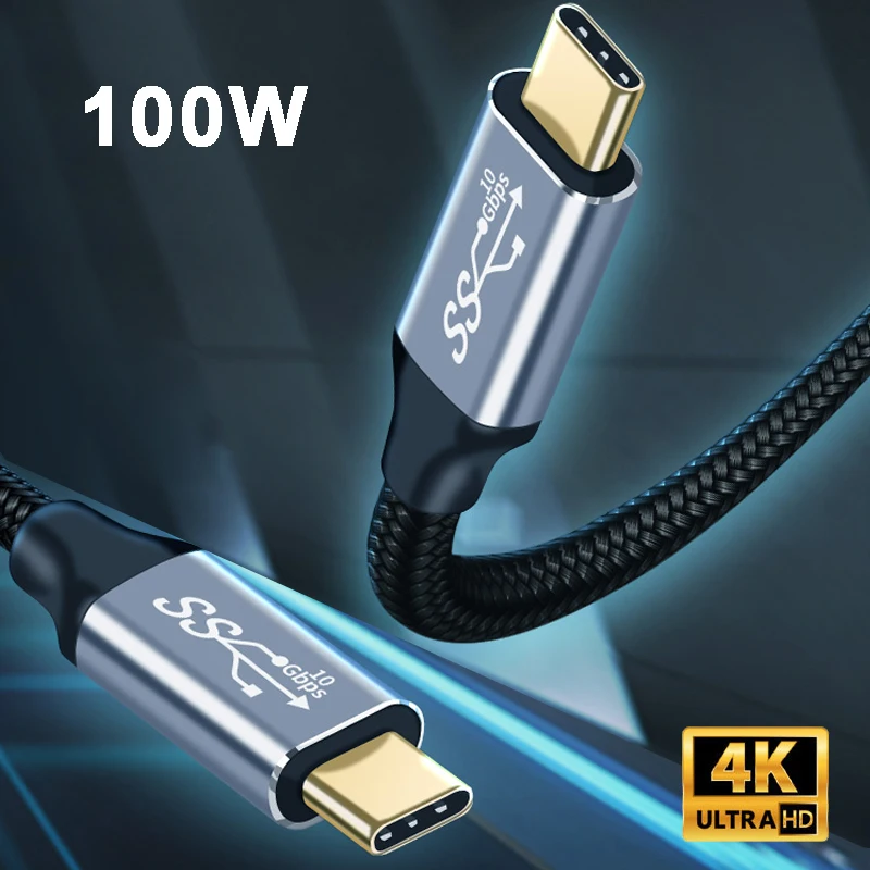Кабель USB Type-C 5 А 4K @ 60 Гц 3 1 Gen 2 10 Гбит/с кабель для передачи данных - Цена: 739.44