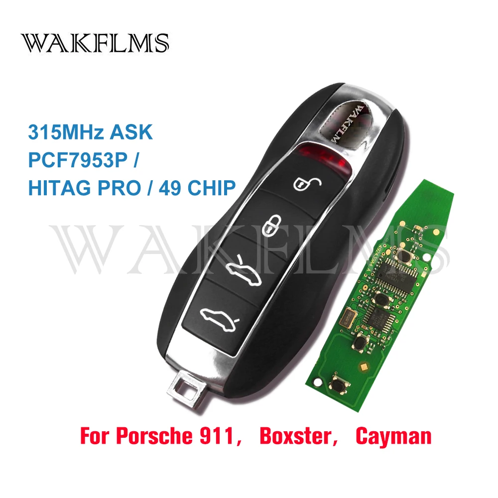 W/O Keyless Go Smart дистанционный ключ брелок от машины 315 МГц PCF7953P для Porsche Macan Panamera 911 718