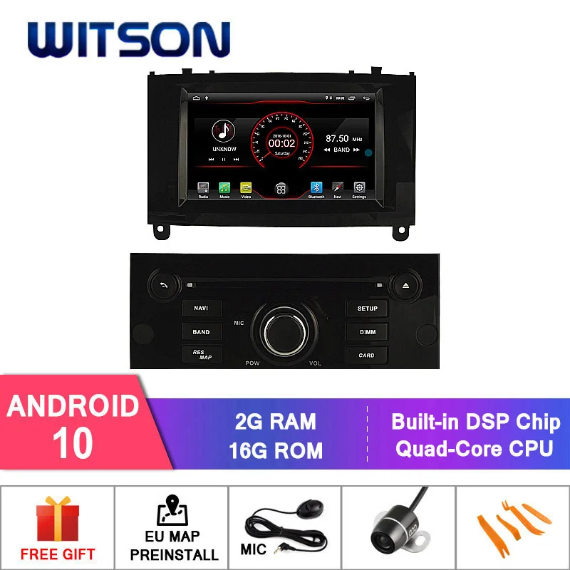 WITSON Android 10 0 IPS HD экран для PEUGEOT 407 автомобильный DVD Авто Стерео GPS 4 Гб RAM + 64 FLASH 8 Octa Core